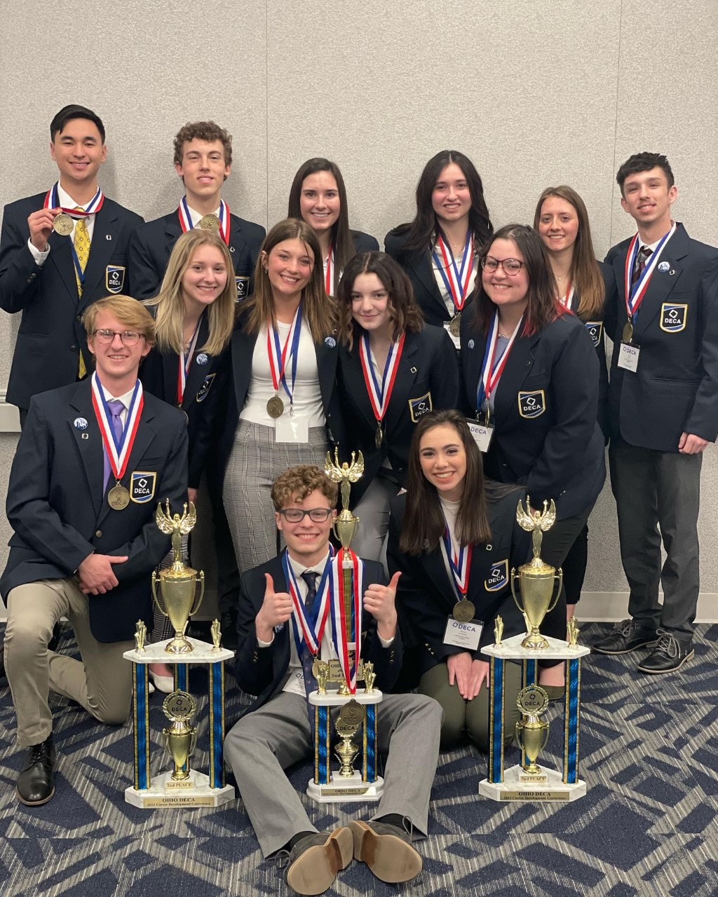 Urbana High School DECA students that placed top 10 in their event